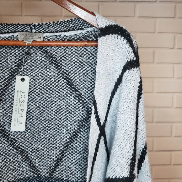 NWT Joseph A. Ombre Grid Cardigan - Picture 7 of 9